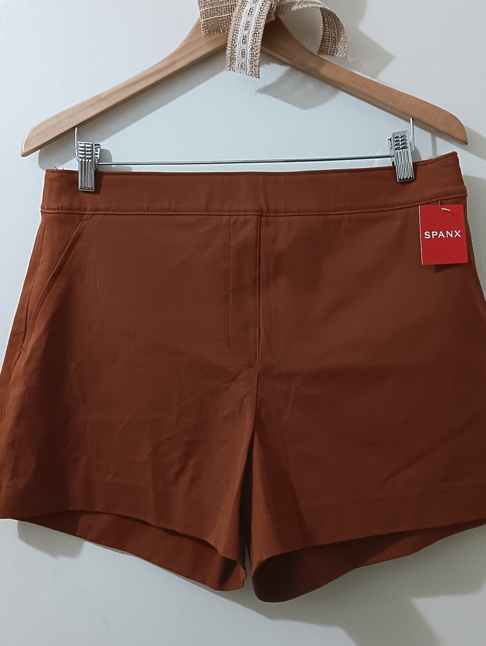 Spanx High Rise Bronze Glow Rust On The Go 4" Shorts